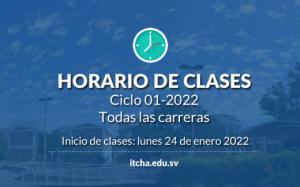 Horarios de clases -  Todas las Carreras - ciclo 01-2022