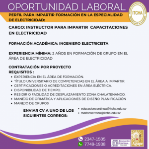 OPORTUNIDAD LABORAL