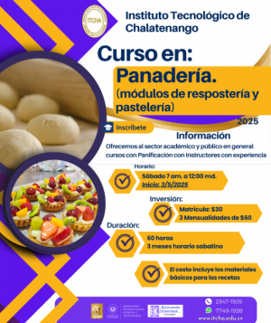 Curso Panadería, Repostería y Pastelería