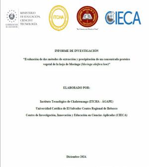 Informe Final de Investigación Proteína de Moringa