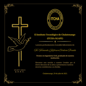 Condolencias Téc. Fernando Jefferson Córdova Posada