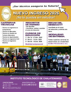 #ITCHA_Matrícula01_2026 | Inscripción Abierta para el ciclo 01-20