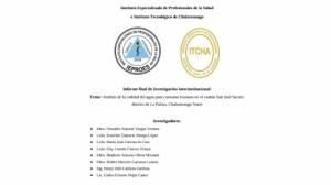 Análisis de la calidad del agua para consumo humano en el cantón 