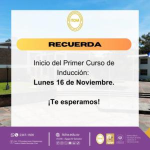  Primer Curso de Inducción 